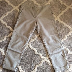GAP broken in khakis straight leg light gray